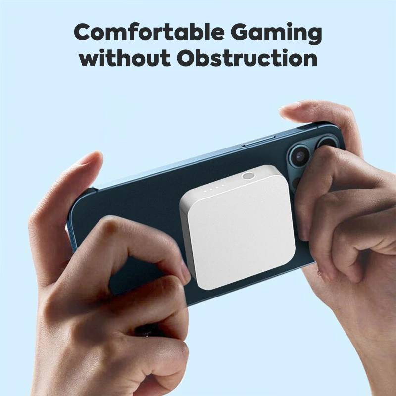 magnetic 3 in 1 wireless power bank 5000mah black