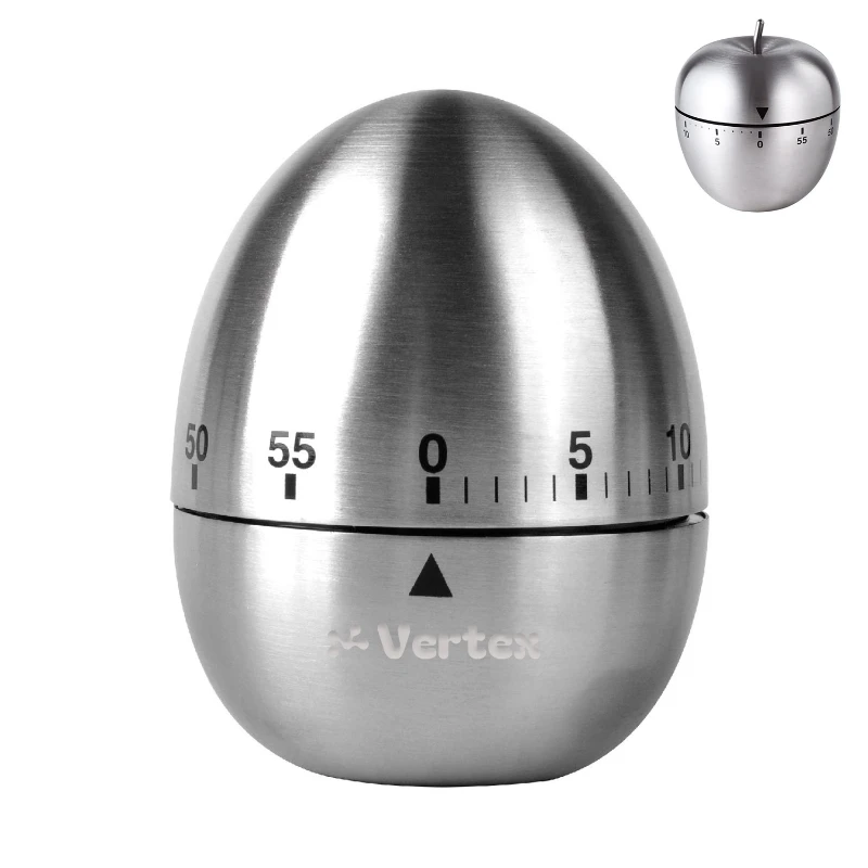 Stainless Steel Mechanical Rotating Egg Kitchen Timer