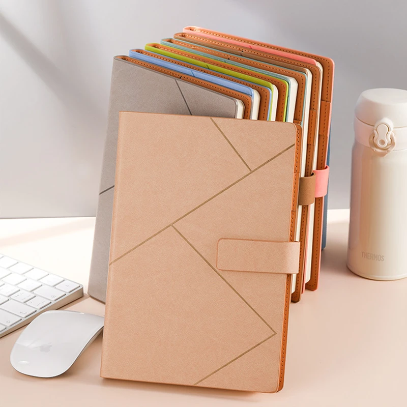 a5 magnetic closure leather notebook