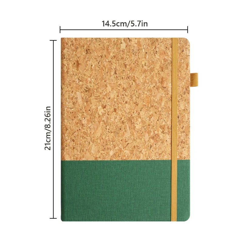 eco cork hardcover notebook with elastic band
