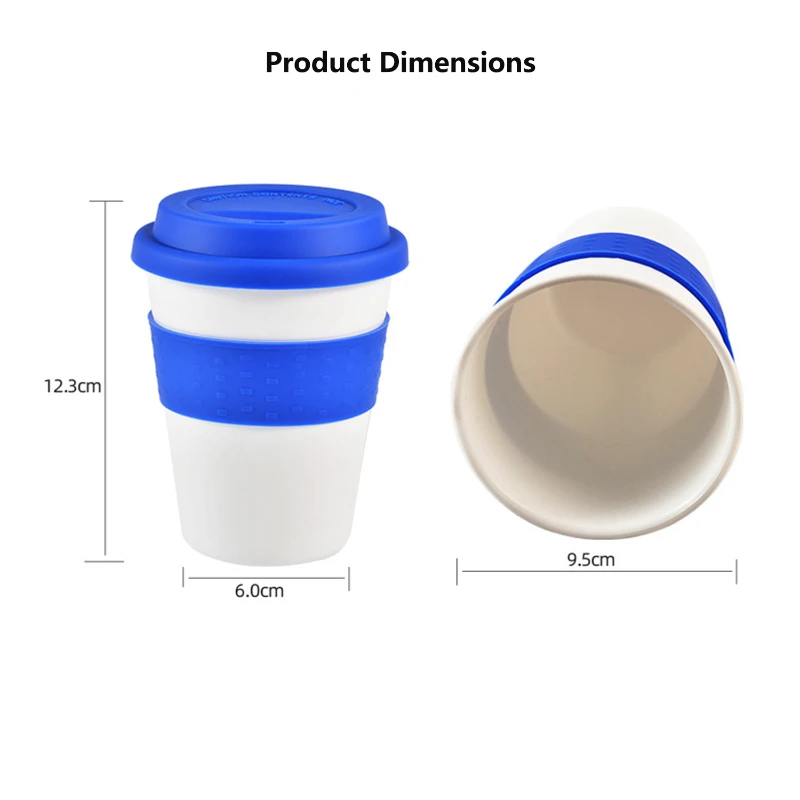 reusable coffee cup with silicone lid and sleeve