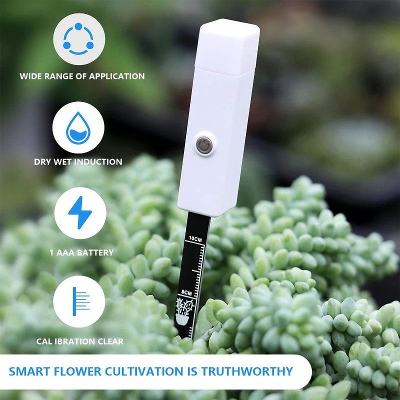 soil moisture meter probe with 3 colorful indicate light