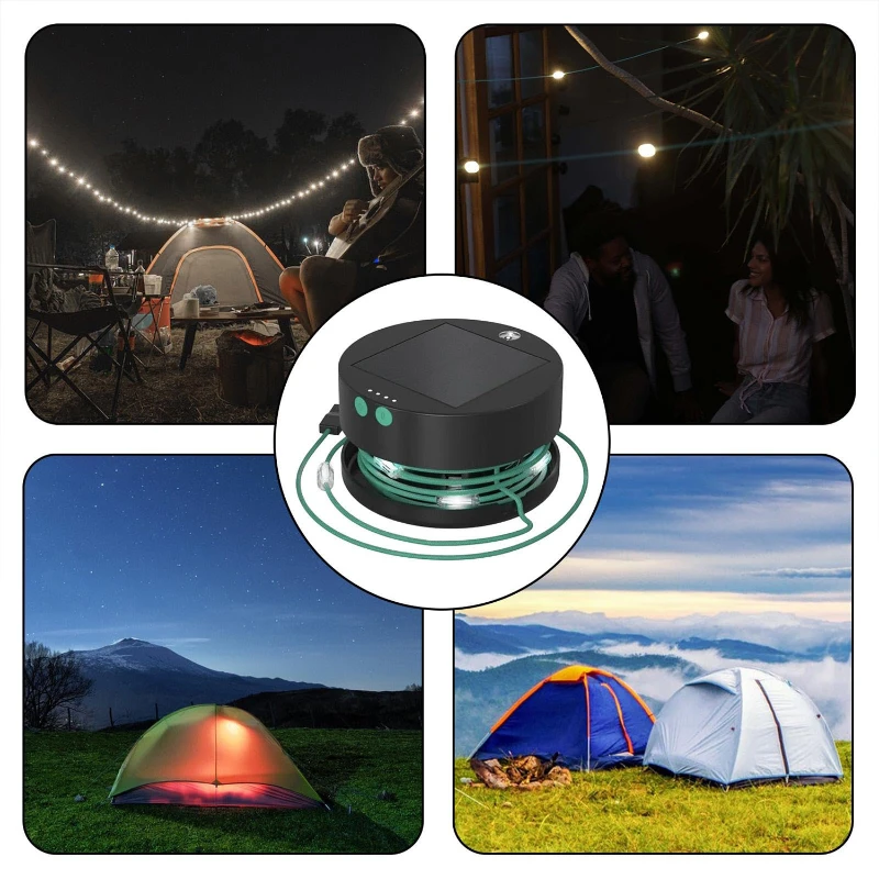 solar string lights and powerbank