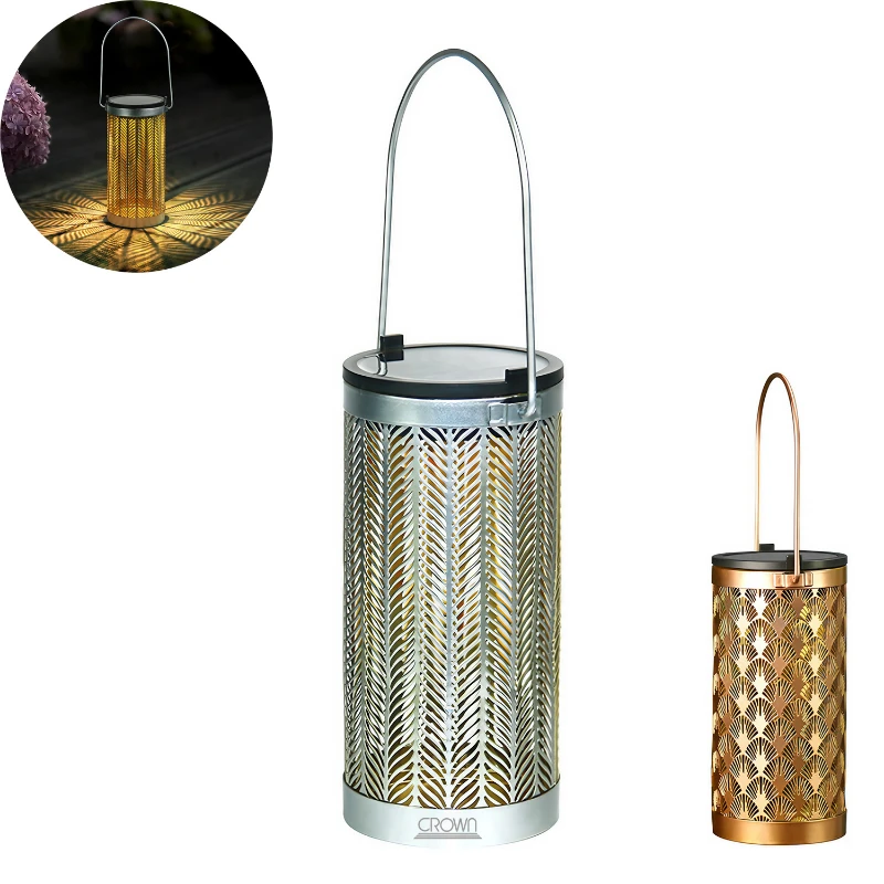 retro metal solar lantern