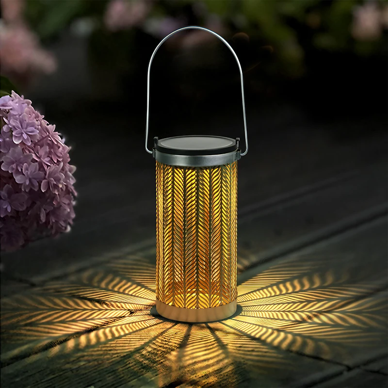 retro metal solar lantern