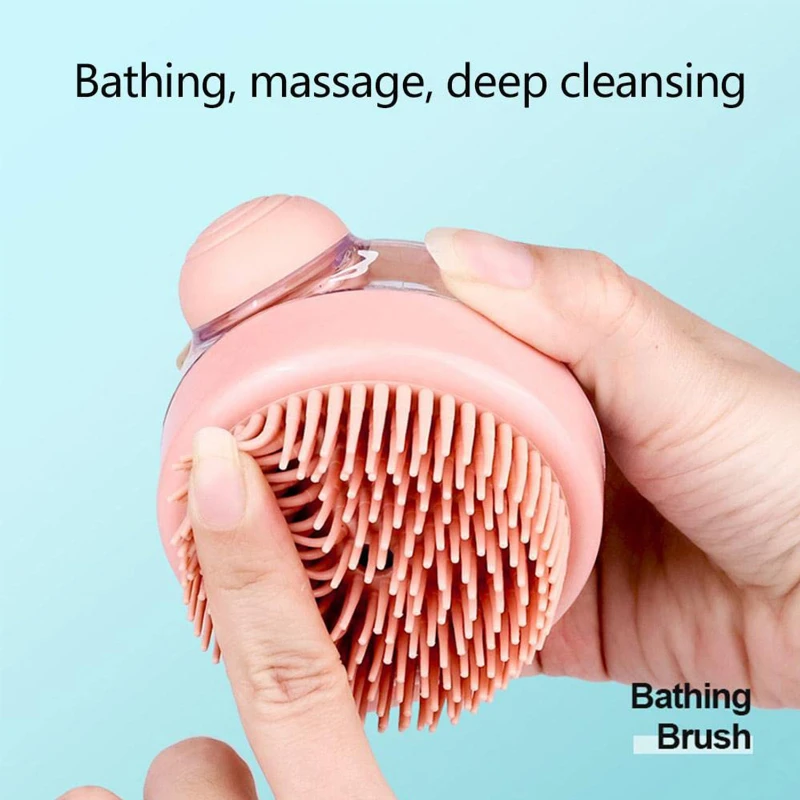 massage brush scalp massager with liquid dispenser