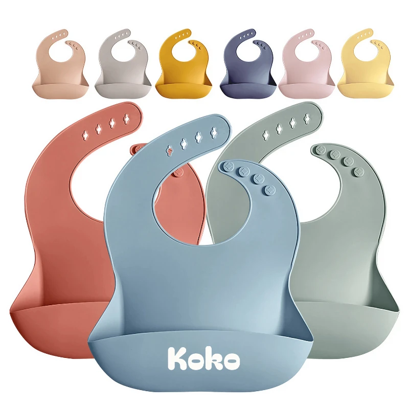 waterproof cute silicone bibs for babies & toddlers