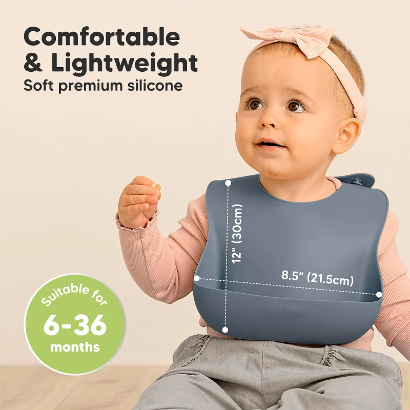 waterproof cute silicone bibs for babies & toddlers