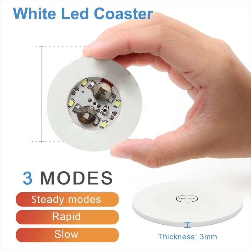 led coasters