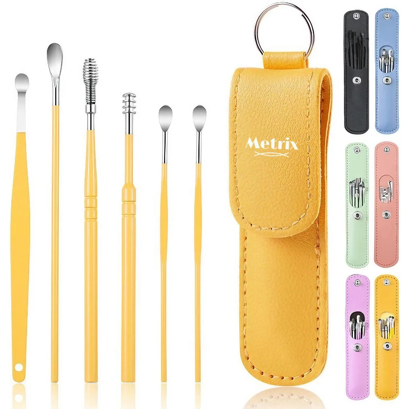6 pcs ear pick earwax removal kit cleansing tool set