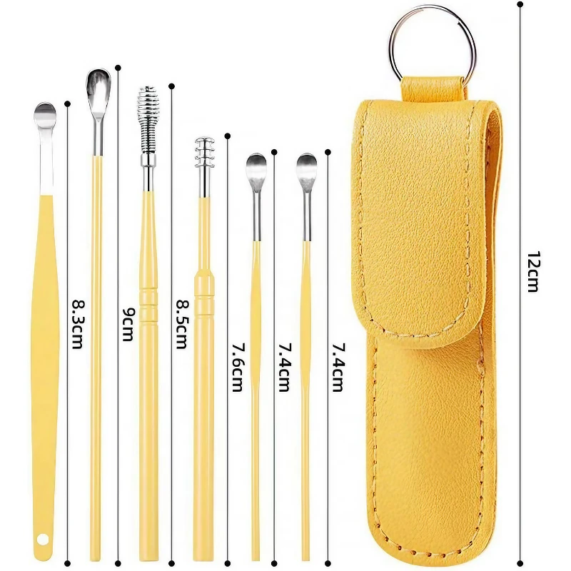 6 pcs ear pick earwax removal kit cleansing tool set
