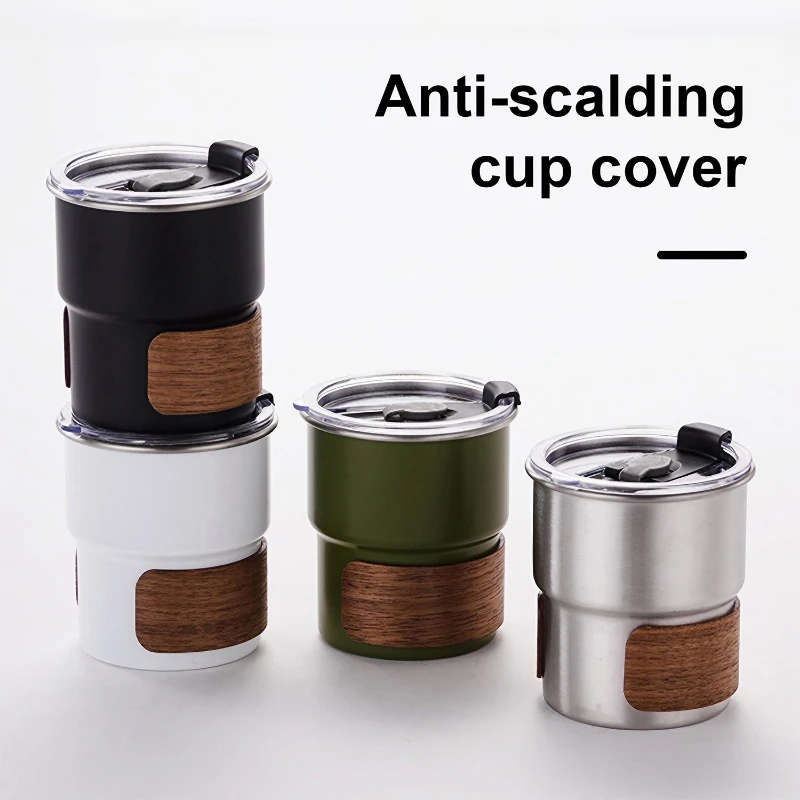 12oz insulated stainless steel coffee mug with lid