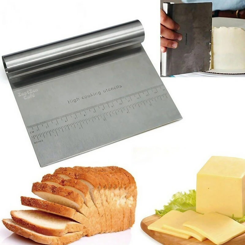 pro dough pastry scraper/cutter/chopper stainless steel