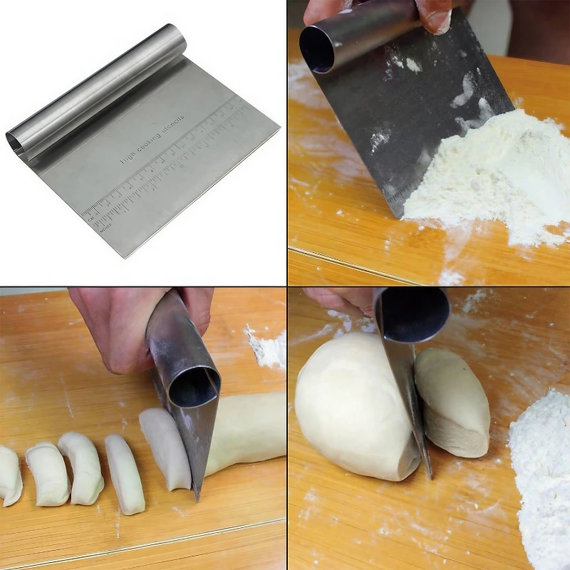 pro dough pastry scraper/cutter/chopper stainless steel