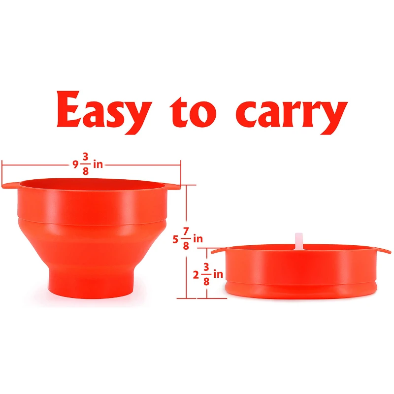 microwaveable silicone popcorn popper