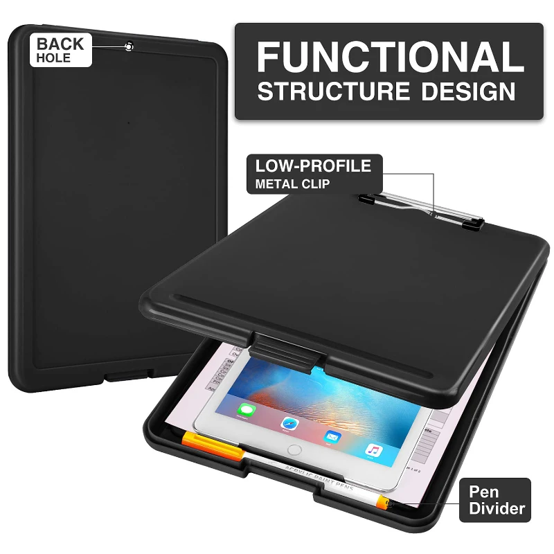 a4 clipboard with storage and pen holder