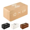 wood wireless charging alarm clock