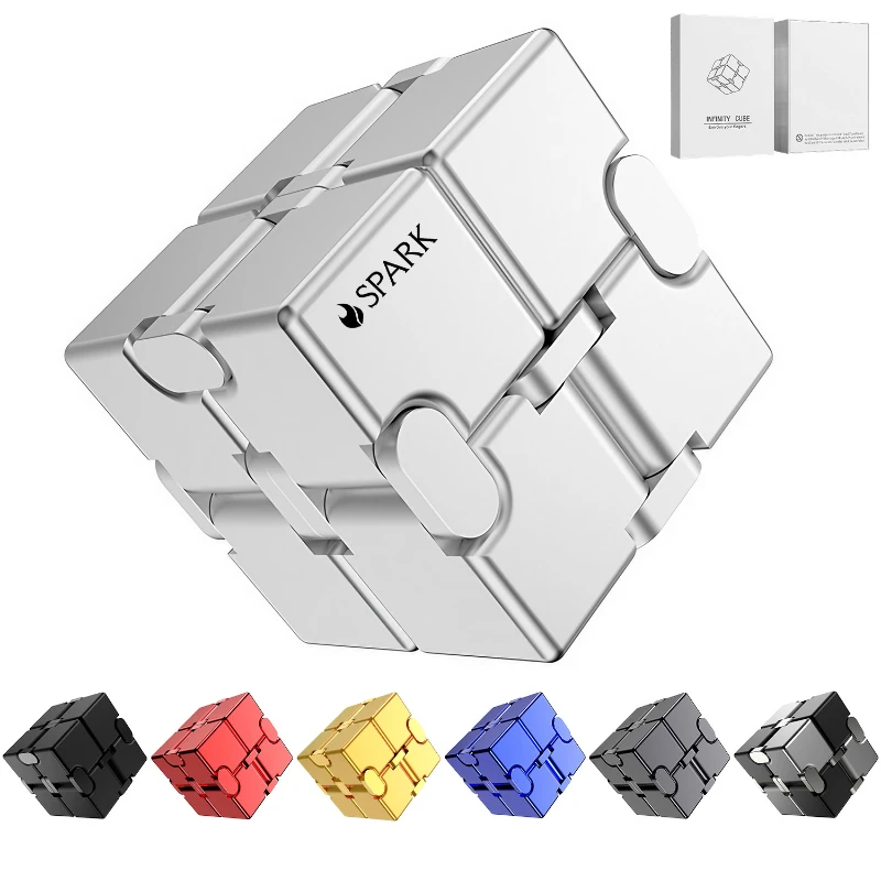 aluminum alloy infinity cube fidget toy