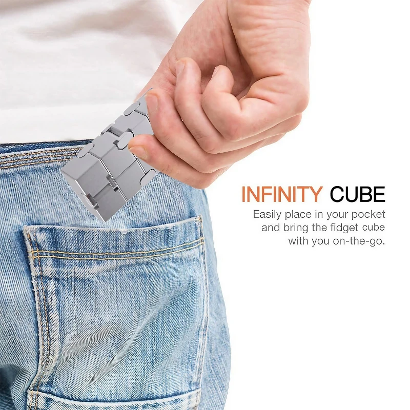 aluminum alloy infinity cube fidget toy