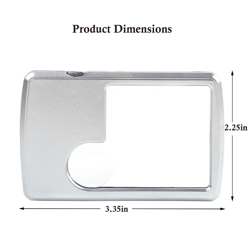 6x 3x led magnifying glass with light