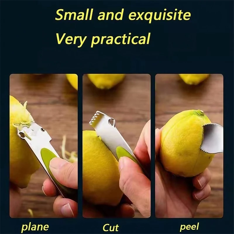 3 in 1 stainless steel lemon zester peeler multifunctional