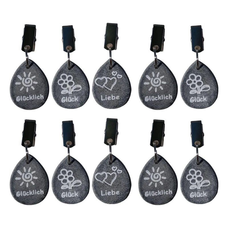 tablecloth weights pendant stone with metal clip