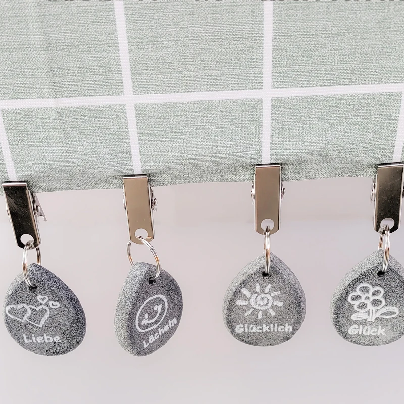 tablecloth weights pendant stone with metal clip