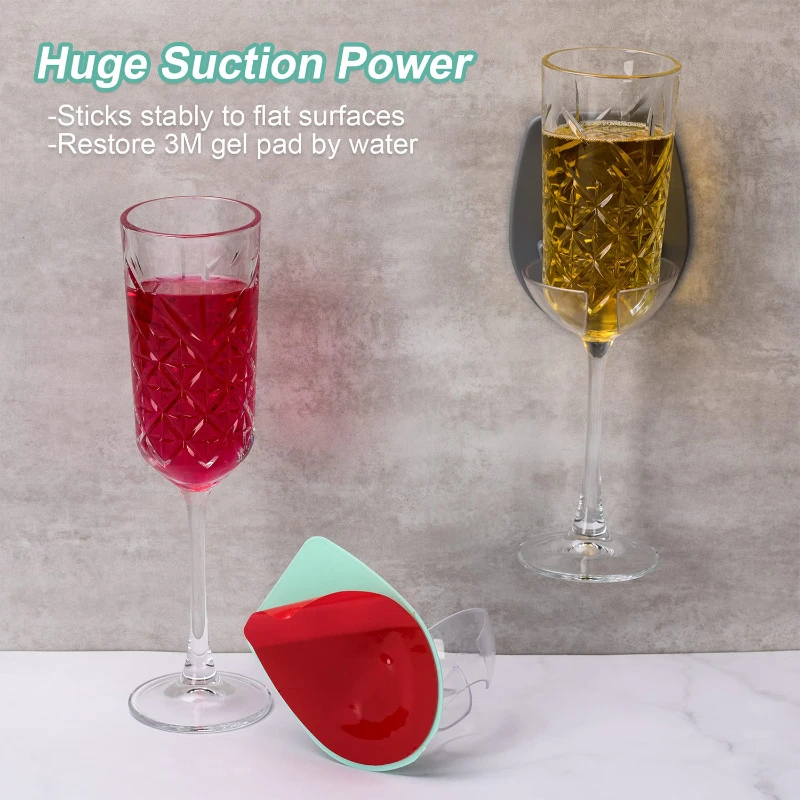 wine glass holder for bath & shower