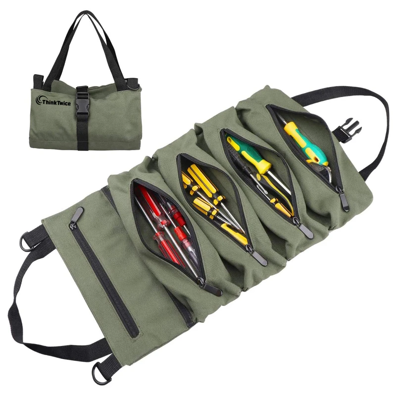 multi purpose tool roll up pouch bag
