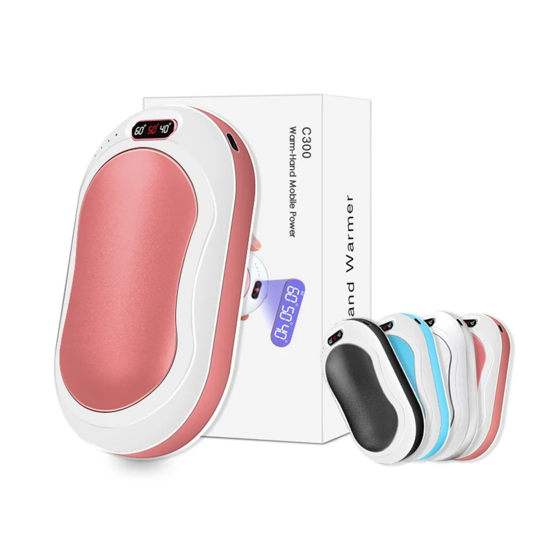 10000 mah hand warmer power bank black