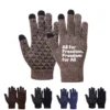 winter warm touch screen fingers gloves black
