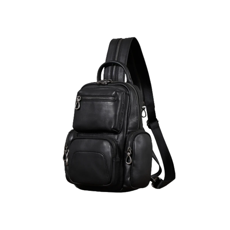 Genuine Cowhide Crossbody Backpack