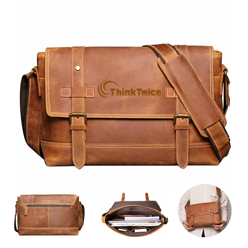 Genuine Cowhide Messenger Bag