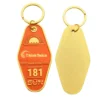 Zinc Alloy Hotel Keychain with Customizable Patterns