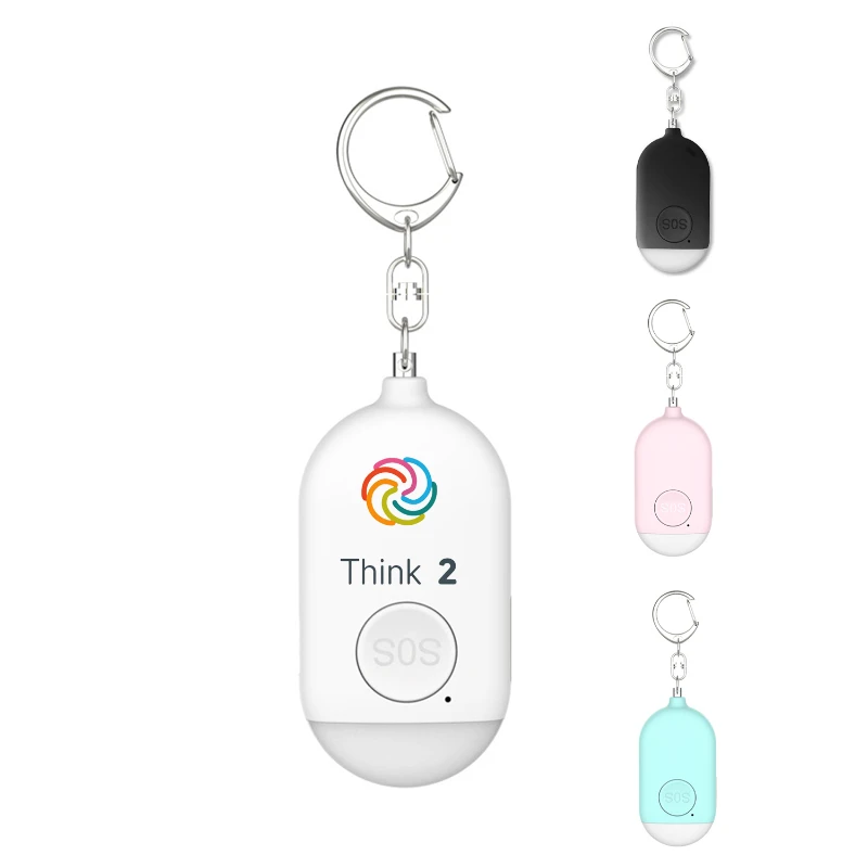self defense personal alarm keychain with led light