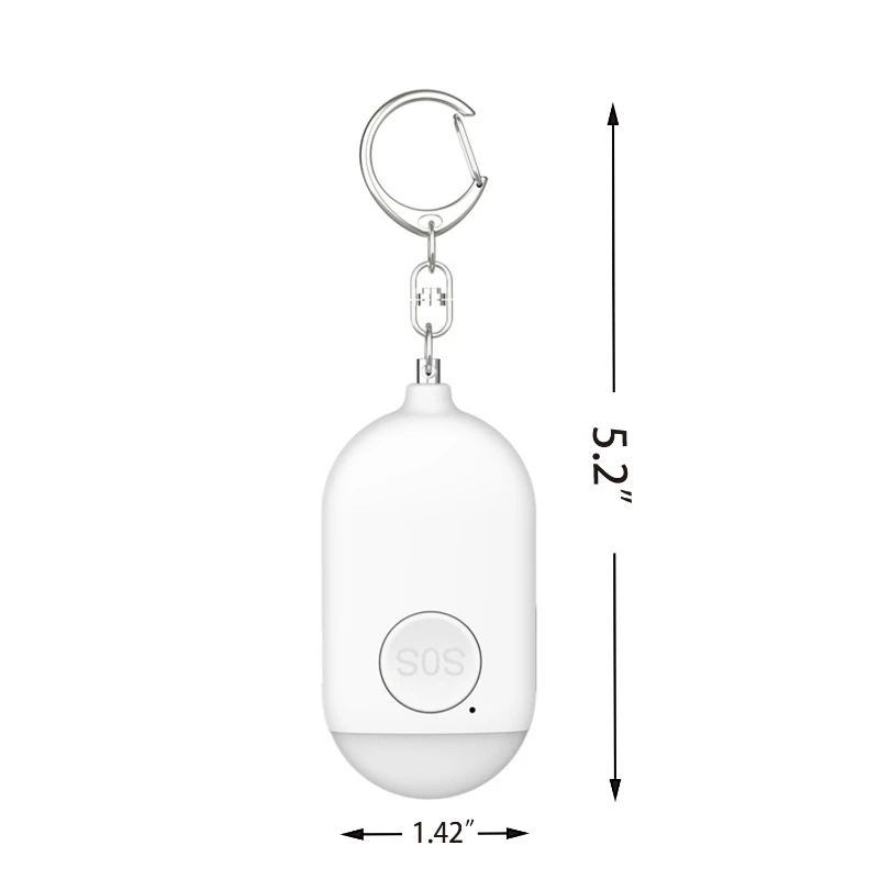 self defense personal alarm keychain with led light