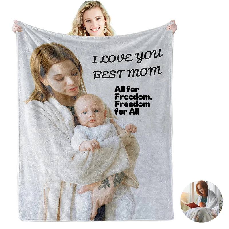 throw blankets with picture customized