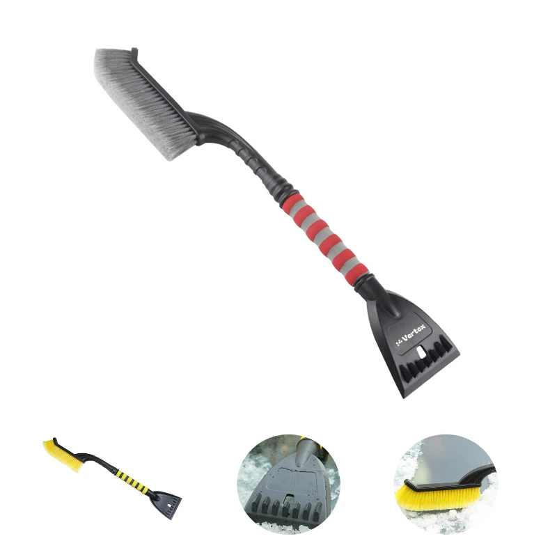snow brush and detachable ice scraper