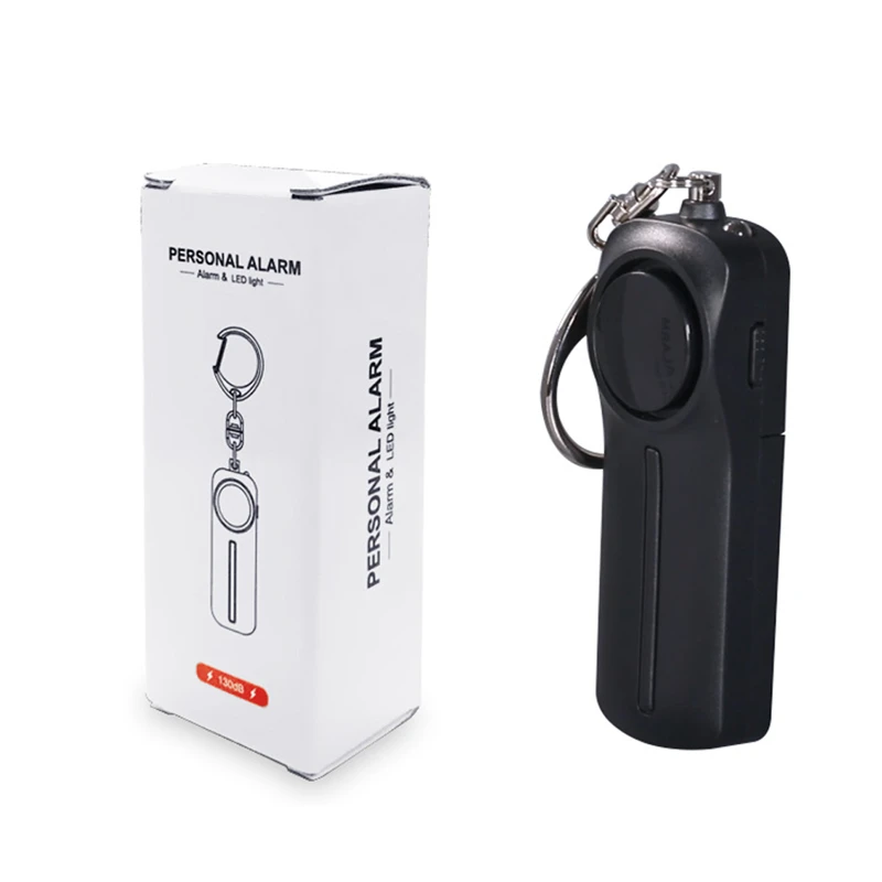130db security alarm keychain with led lights