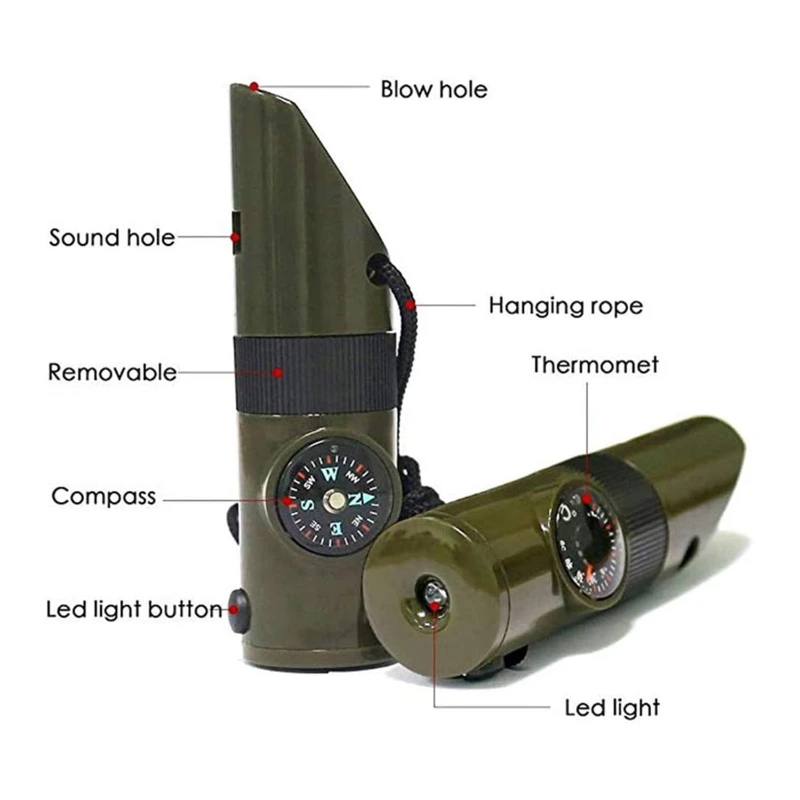 7 in 1 survival multifunction tools outdoor hiking accessori