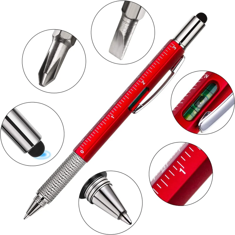 6 in 1 multitool tech tool pen with ruler