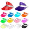 clear colored plastic sun visors hat