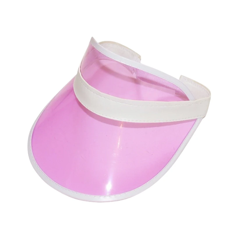 clear colored plastic sun visors hat