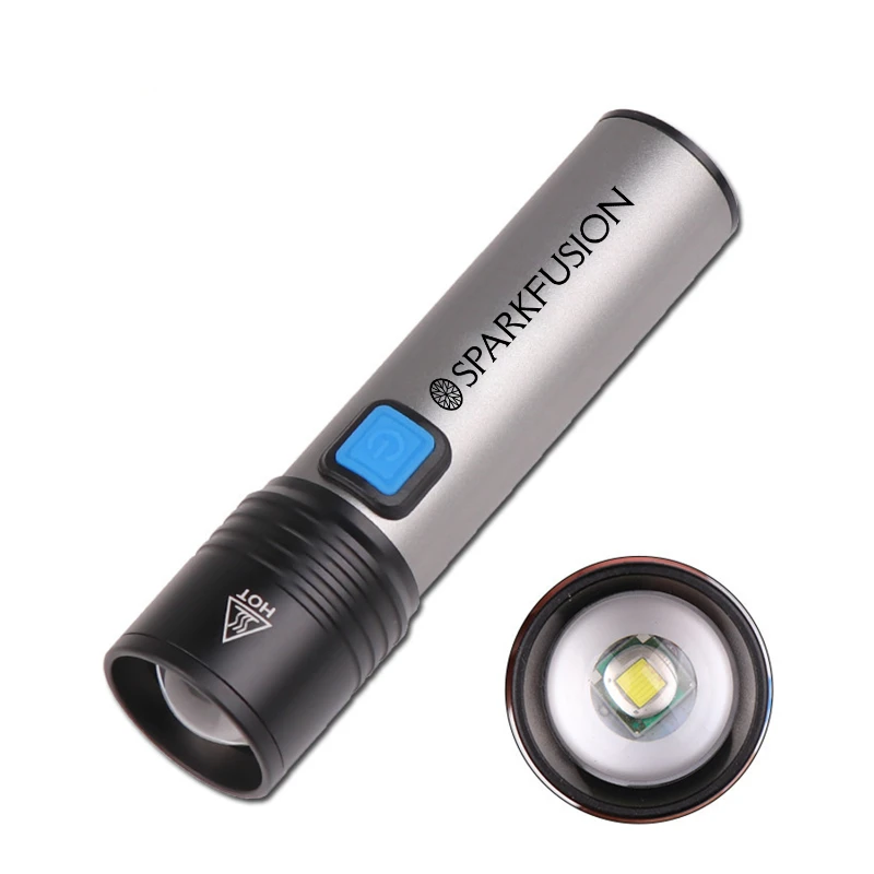 telescopic zoom led flashlight