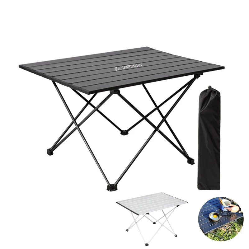 ultralight aluminum folding beach table with carry bag