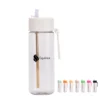 25 oz outdoor plastic straw bottle