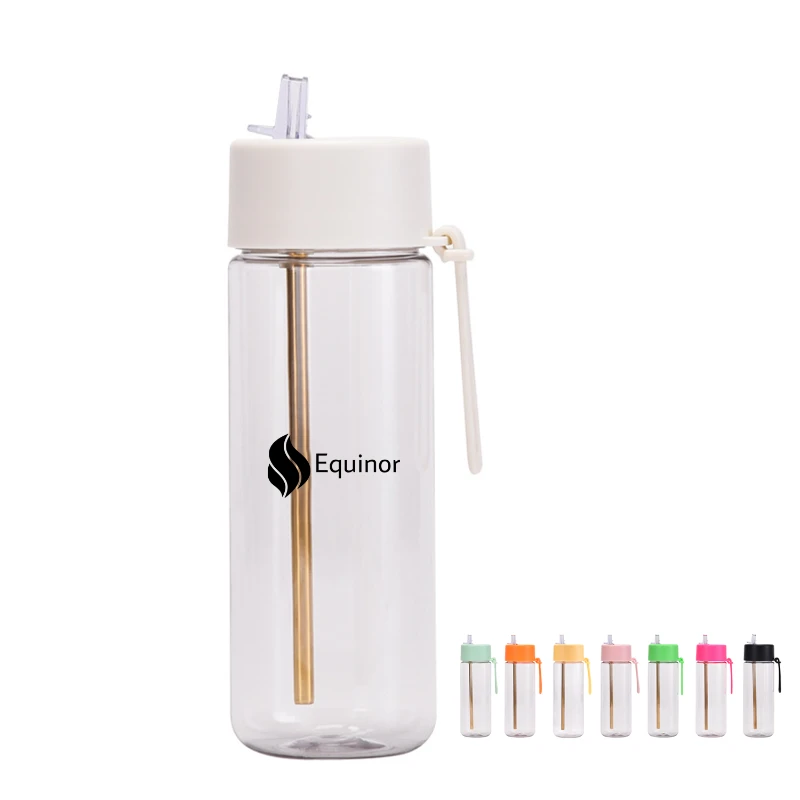 25 oz outdoor plastic straw bottle