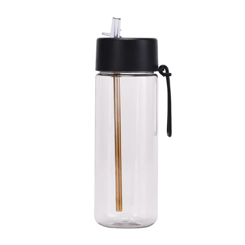 25 oz outdoor plastic straw bottle