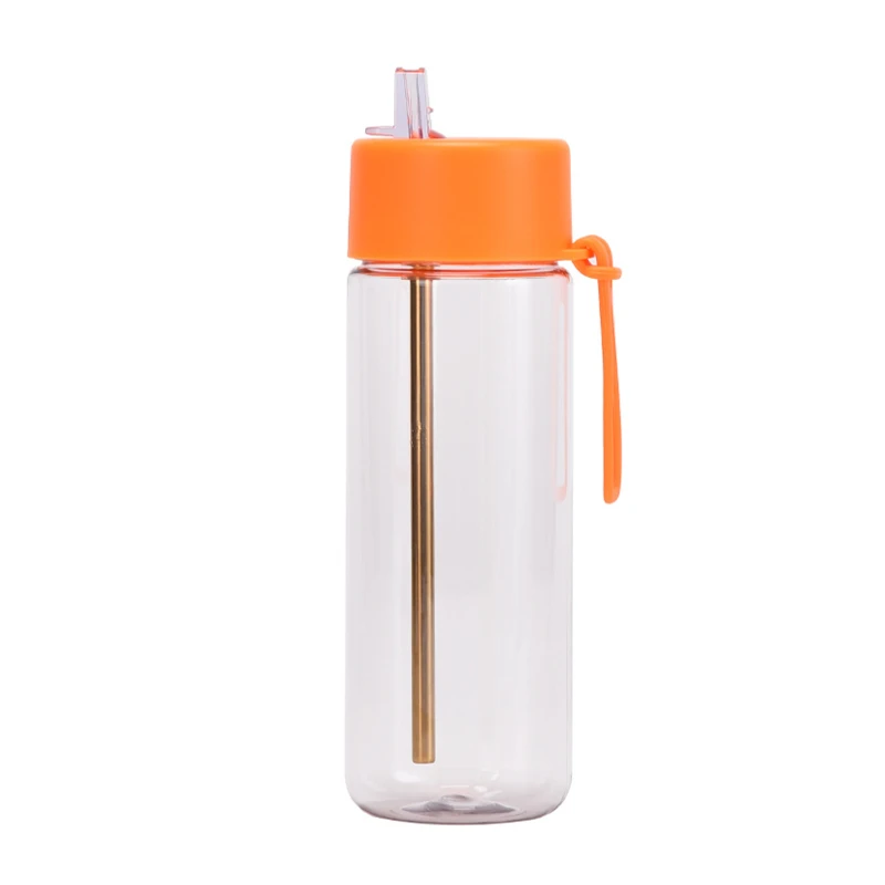 25 oz outdoor plastic straw bottle