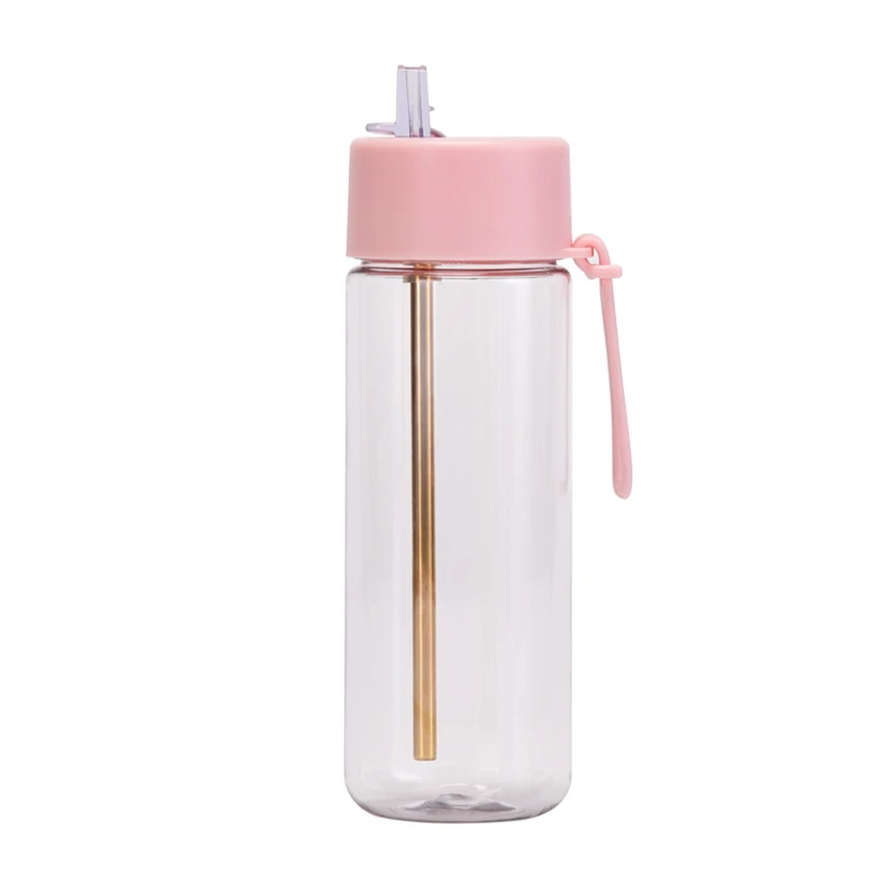 25 oz outdoor plastic straw bottle